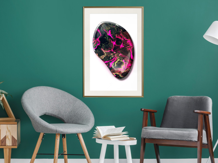 Wall Poster Drop of Magic - abstraction with colorful stone on a uniform background 117796 additionalImage 22