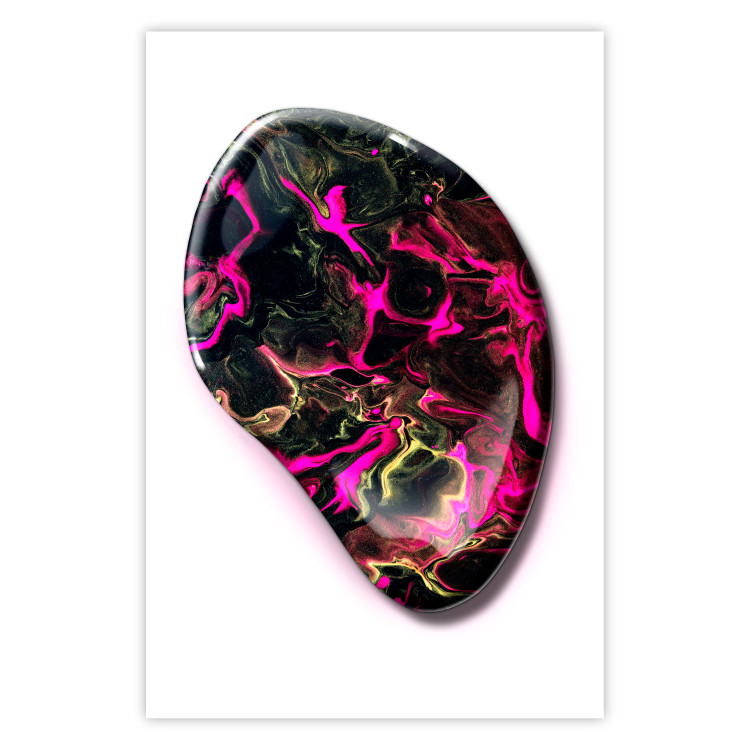 Wall Poster Drop of Magic - abstraction with colorful stone on a uniform background 117796
