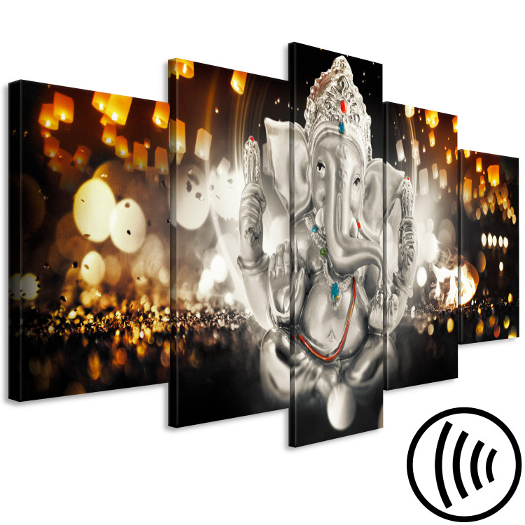 Canvas Peaceful Buddha - Buddhist oriental theme with candles in the air 118196 additionalImage 6
