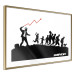 Poster Race - black and white mural with a group of people in Banksy and street art style 118696 additionalThumb 11
