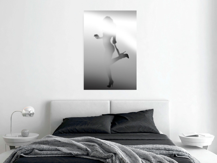 Poster Romantic Desire - black and white sensual composition with a woman 121896 additionalImage 17