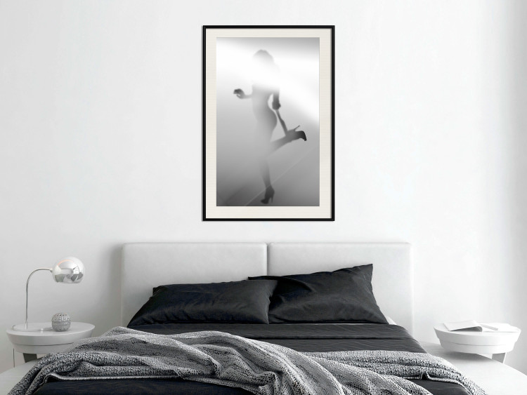 Poster Romantic Desire - black and white sensual composition with a woman 121896 additionalImage 22