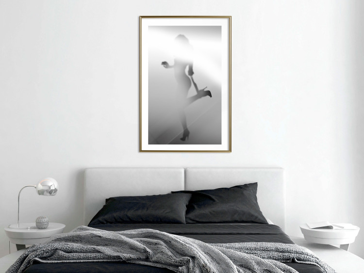 Poster Romantic Desire - black and white sensual composition with a woman 121896 additionalImage 15