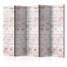 Folding Screen Echo of Spring II - texture of orange bricks with a light concrete motif 122996