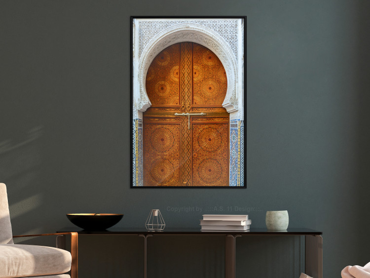 Wall Poster Door to Dreams - grand gates with ornaments and mosaic on lintel 123796 additionalImage 3