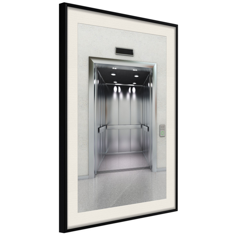 Wall Poster Next Level - architecture of metal elevator with open doors 123896 additionalImage 3