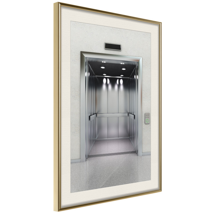 Wall Poster Next Level - architecture of metal elevator with open doors 123896 additionalImage 2