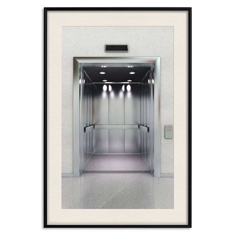 Wall Poster Next Level - architecture of metal elevator with open doors 123896 additionalImage 18