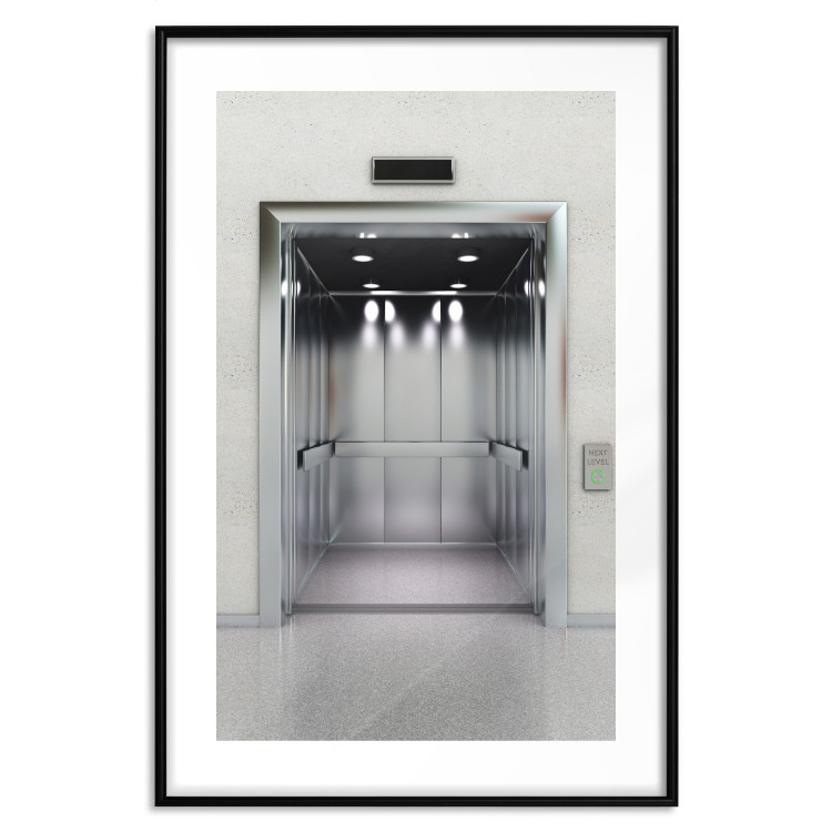 Wall Poster Next Level - architecture of metal elevator with open doors 123896 additionalImage 17