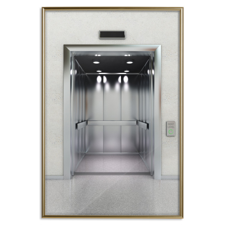 Wall Poster Next Level - architecture of metal elevator with open doors 123896 additionalImage 20