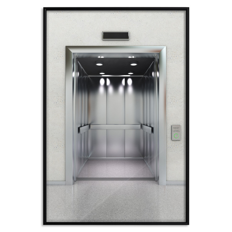 Wall Poster Next Level - architecture of metal elevator with open doors 123896 additionalImage 24