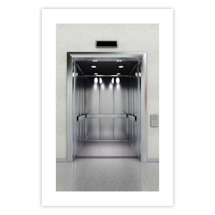 Wall Poster Next Level - architecture of metal elevator with open doors 123896 additionalImage 25