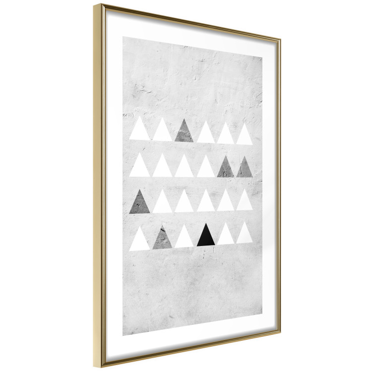 Poster Gray Forest - black and white triangular geometric shapes on concrete background 124496 additionalImage 8