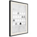 Poster Gray Forest - black and white triangular geometric shapes on concrete background 124496 additionalThumb 3