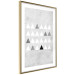 Poster Gray Forest - black and white triangular geometric shapes on concrete background 124496 additionalThumb 8