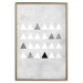 Poster Gray Forest - black and white triangular geometric shapes on concrete background 124496 additionalThumb 20
