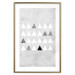 Poster Gray Forest - black and white triangular geometric shapes on concrete background 124496 additionalThumb 14