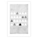 Poster Gray Forest - black and white triangular geometric shapes on concrete background 124496 additionalThumb 25