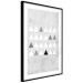 Poster Gray Forest - black and white triangular geometric shapes on concrete background 124496 additionalThumb 13
