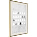 Poster Gray Forest - black and white triangular geometric shapes on concrete background 124496 additionalThumb 2