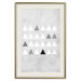Poster Gray Forest - black and white triangular geometric shapes on concrete background 124496 additionalThumb 19