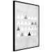 Poster Gray Forest - black and white triangular geometric shapes on concrete background 124496 additionalThumb 12