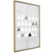 Poster Gray Forest - black and white triangular geometric shapes on concrete background 124496 additionalThumb 12