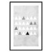 Poster Gray Forest - black and white triangular geometric shapes on concrete background 124496 additionalThumb 17