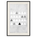 Poster Gray Forest - black and white triangular geometric shapes on concrete background 124496 additionalThumb 18