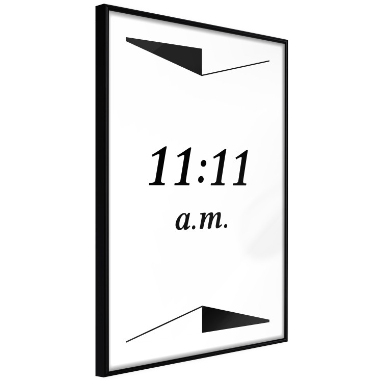 Wall Poster Unusual Hour - numbers between triangles in a black and white motif 125096 additionalImage 13