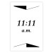Wall Poster Unusual Hour - numbers between triangles in a black and white motif 125096 additionalThumb 25