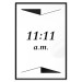 Wall Poster Unusual Hour - numbers between triangles in a black and white motif 125096 additionalThumb 17