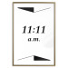 Wall Poster Unusual Hour - numbers between triangles in a black and white motif 125096 additionalThumb 14