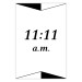 Wall Poster Unusual Hour - numbers between triangles in a black and white motif 125096