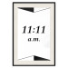 Wall Poster Unusual Hour - numbers between triangles in a black and white motif 125096 additionalThumb 18