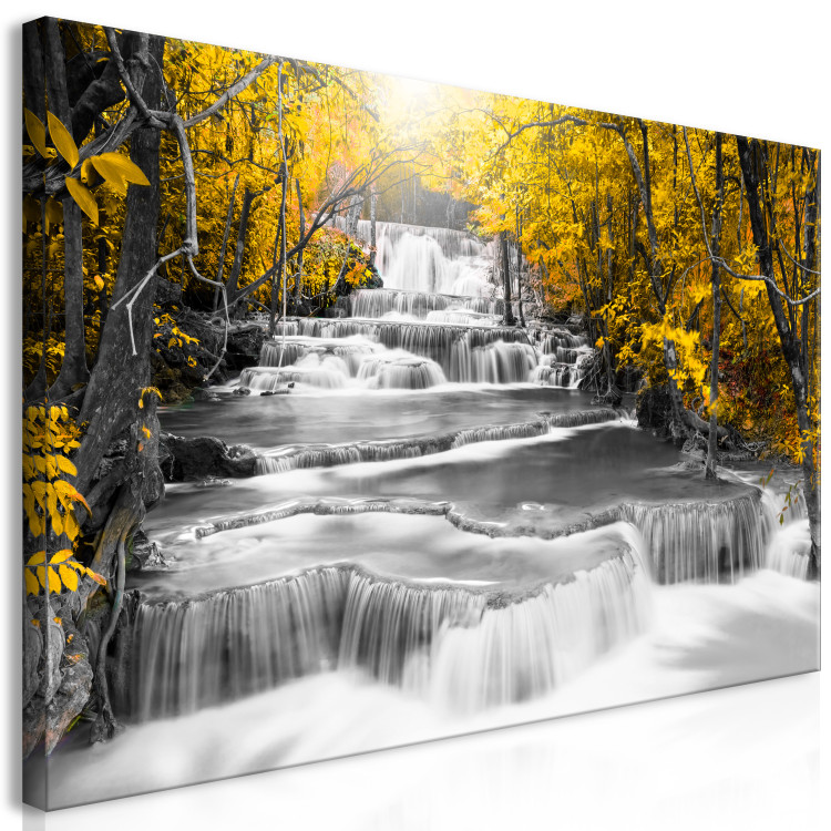 Large canvas print Cascade of Thoughts (Yellow) II [Large Format] 125696 additionalImage 2