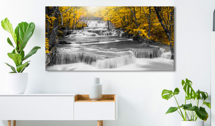 Large canvas print Cascade of Thoughts (Yellow) II [Large Format] 125696 additionalImage 5