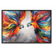 Poster Energy of Colors - abstract colorful animals on a gray smoke background 127096 additionalThumb 18
