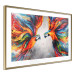 Poster Energy of Colors - abstract colorful animals on a gray smoke background 127096 additionalThumb 7