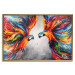 Poster Energy of Colors - abstract colorful animals on a gray smoke background 127096 additionalThumb 17