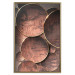 Wall Poster Sounds of Nature - unique composition with brown circles of metal texture 129096 additionalThumb 21