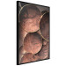 Wall Poster Sounds of Nature - unique composition with brown circles of metal texture 129096 additionalThumb 13