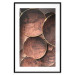 Wall Poster Sounds of Nature - unique composition with brown circles of metal texture 129096 additionalThumb 15