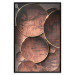 Wall Poster Sounds of Nature - unique composition with brown circles of metal texture 129096 additionalThumb 16