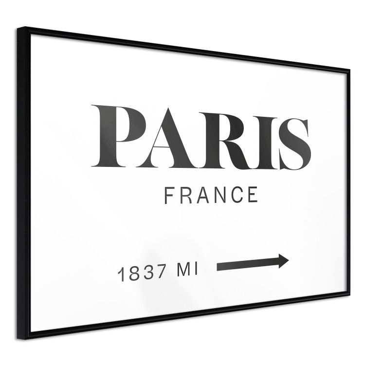 Wall Poster Parisian Chic - black Paris and France text in English on white background 129596 additionalImage 13