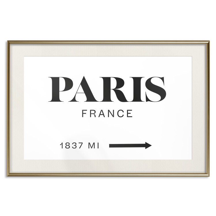 Wall Poster Parisian Chic - black Paris and France text in English on white background 129596 additionalImage 20