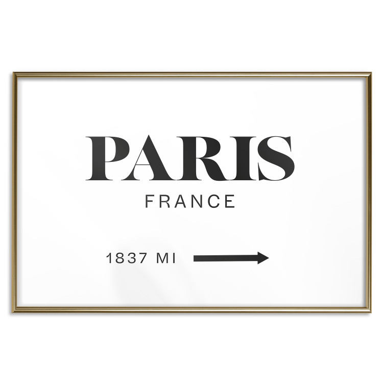 Wall Poster Parisian Chic - black Paris and France text in English on white background 129596 additionalImage 16