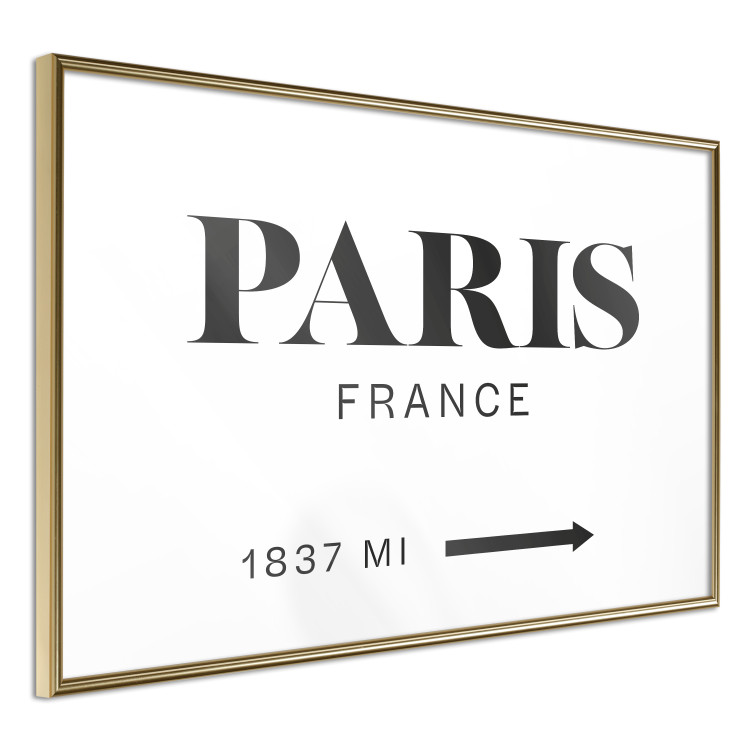 Wall Poster Parisian Chic - black Paris and France text in English on white background 129596 additionalImage 12