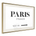 Wall Poster Parisian Chic - black Paris and France text in English on white background 129596 additionalThumb 3