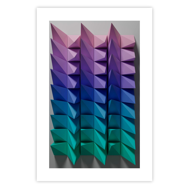 Wall Poster Vertical Movement - abstract and colorful 3D geometric figures 130696 additionalImage 25